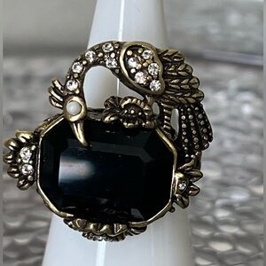 Heidi Daus “Magnificent Messenger” Crane Swarovski Crystals size 10 ring